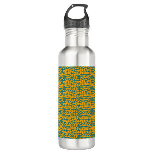Yellow and Green Abstract Design Print 710 Ml Wate 710 Ml Water Bottle