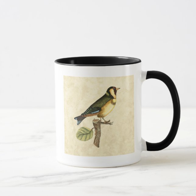 Yellow and Green Bird Perched on a Little Branch Mug (Right)
