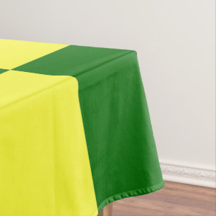 Yellow and Green Checkers Tablecloth
