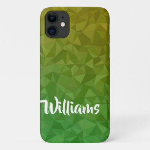 Yellow and green crystal patterned iPhone 11 case