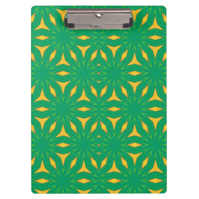 Yellow and Green design Clipboard (Front)