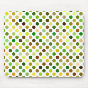 Yellow and Green Dots Mouse Pad