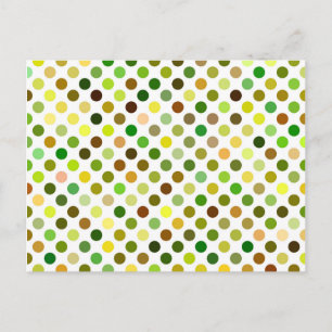 Yellow and Green Dots Postcard