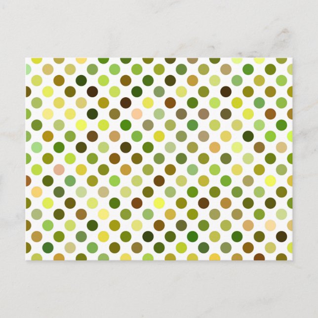 Yellow and Green Dots Postcard (Front)