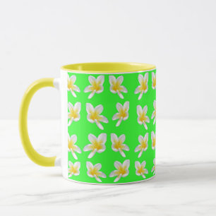 Yellow And Green Frangipani Combo Coffee Mug