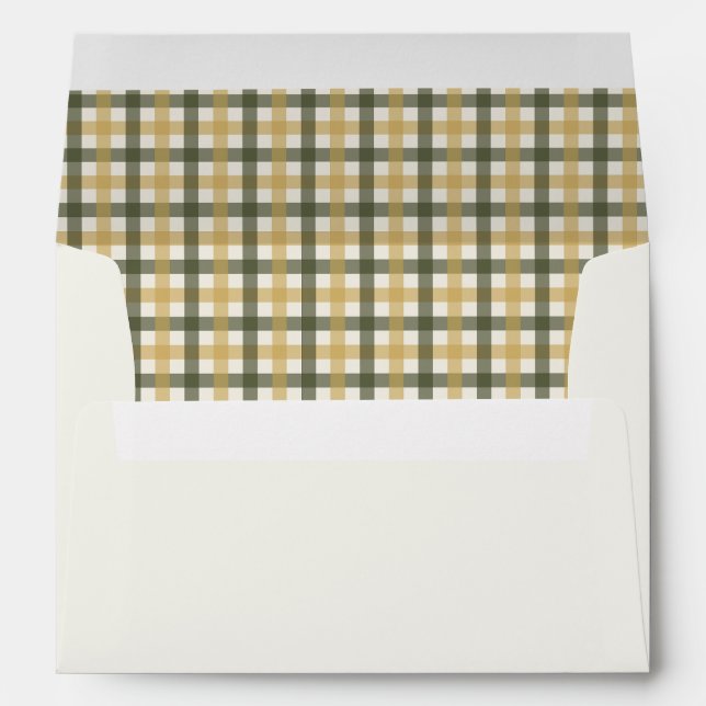 Yellow and Green Gingham Envelope (Back (Bottom))
