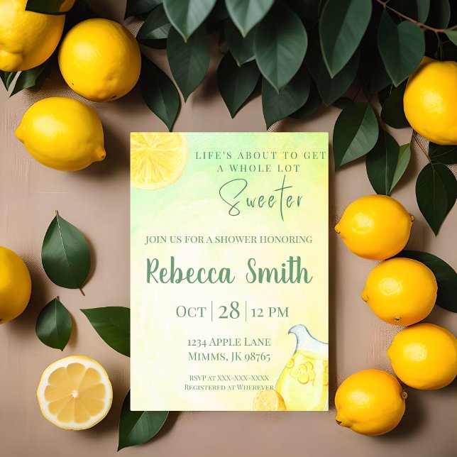 Yellow and Green Lemonade Themed Invitation (Creator Uploaded)
