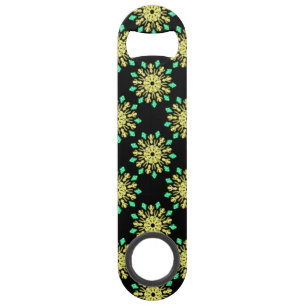 Yellow and green neon flower