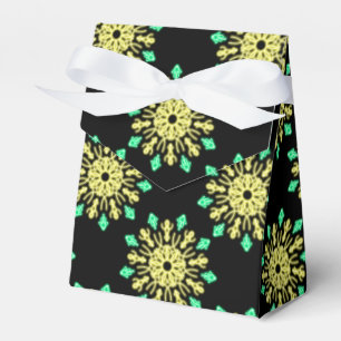Yellow and green neon flower favour box