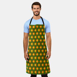 Yellow and Green Pattern Apron