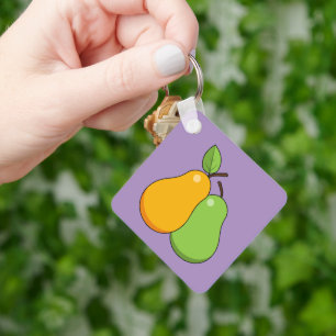 Yellow and Green Pears Key Ring