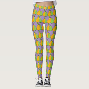 Yellow and Green Pears Leggings