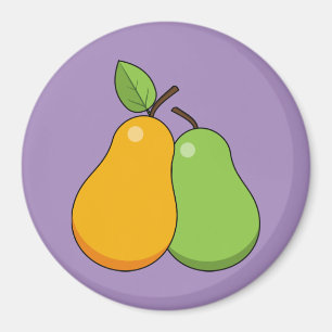 Yellow and Green Pears Magnet
