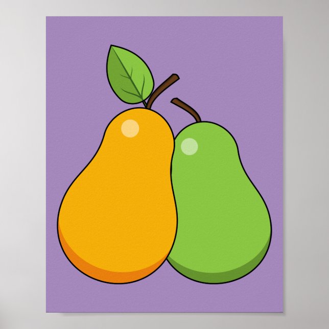 Yellow and Green Pears Poster (Front)