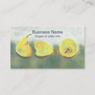Yellow and Green Pears Professional Business Card
