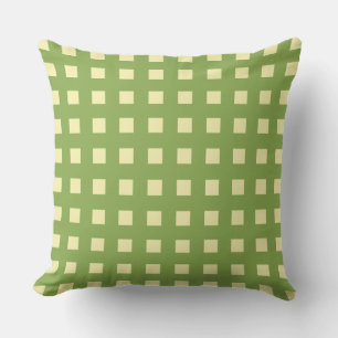 Yellow and Green Plaid Summer Cushion