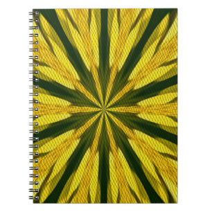 Yellow And Green Shapes Abstract Art Notebook