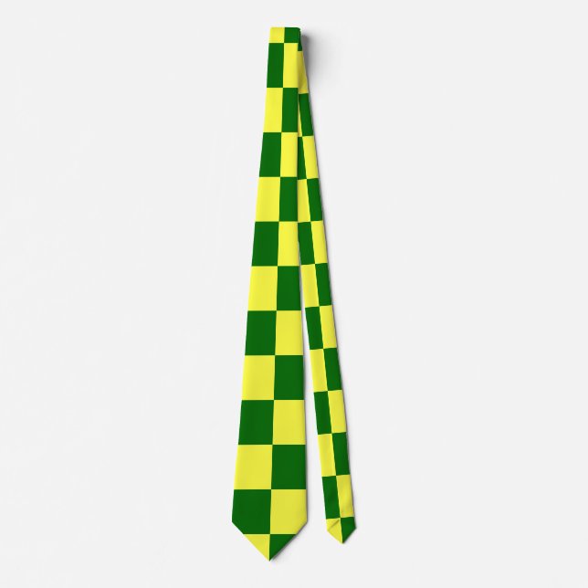 Yellow and Green Squares Tie (Front)