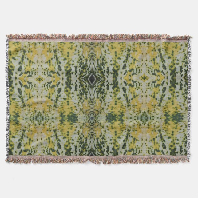 Yellow and Green Squash Throw Blanket (Front)