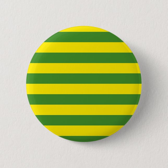 Yellow and Green Stripes 6 Cm Round Badge (Front)