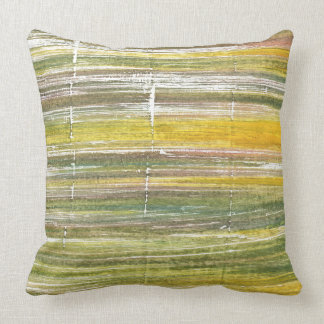 Yellow and green stripes cushion