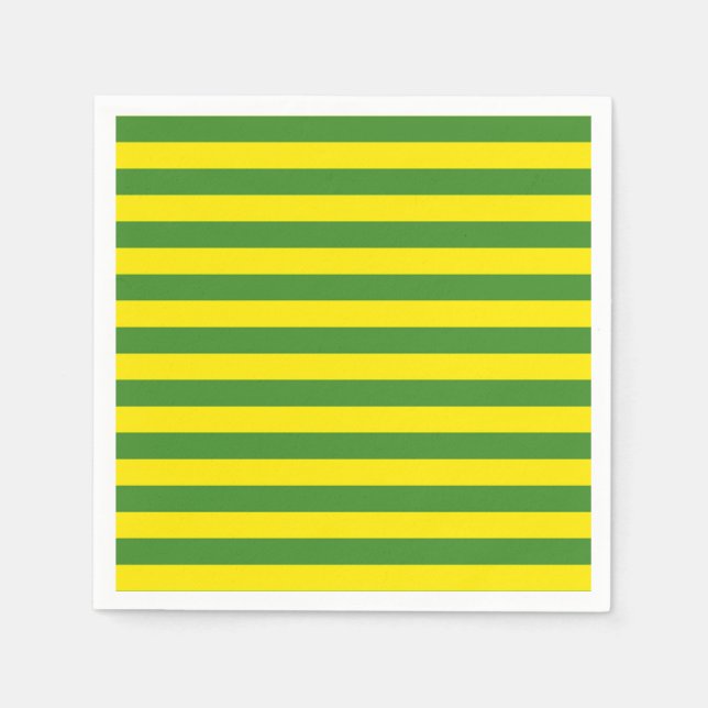 Yellow and Green Stripes Napkin (Front)