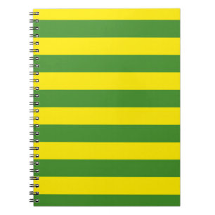 Yellow and Green Stripes Notebook