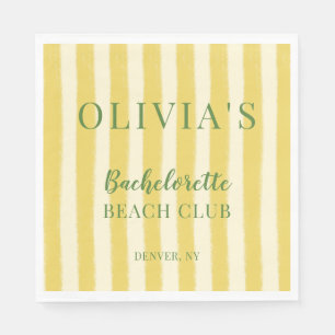 Yellow and Green Summer Bachelorette Napkin