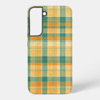 Yellow and Green Tartan Plaid Pattern