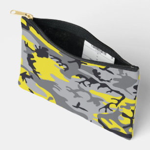 Yellow and Grey Camouflage, Military, Army Accessory Pouch