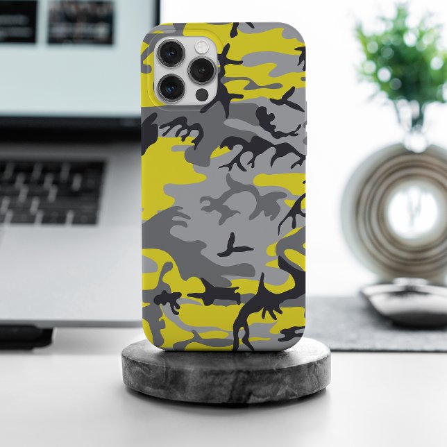 Yellow and Grey Camouflage, Military, Army Case-Mate iPhone Case (Creator Uploaded)
