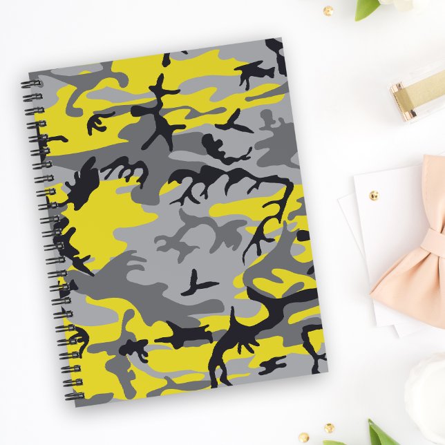 Yellow and Grey Camouflage, Military, Army Notebook (Creator Uploaded)