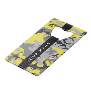 Yellow and Grey Camouflage Your name Personalise