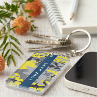 Yellow and Grey Camouflage Your name Personalise