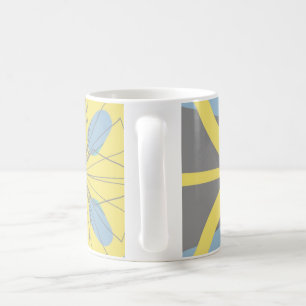 Yellow and grey coffee mug