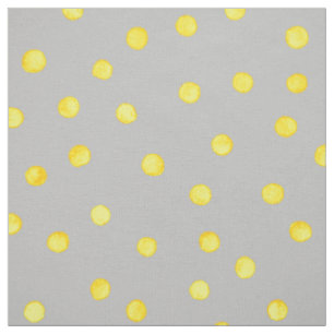 Yellow And Grey Confetti Dots Fabric