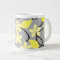Yellow and Grey Flowers. Floral Pattern.
