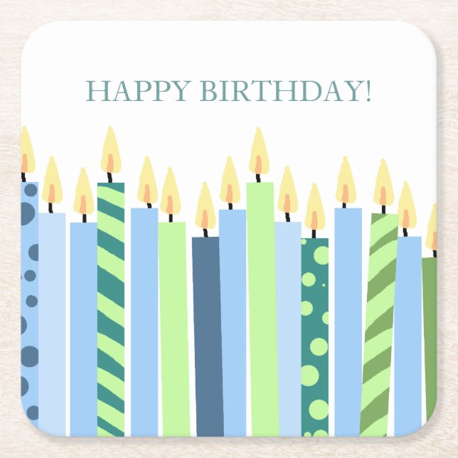 Yellow and Grey Fun Trout Fish Pattern Square Paper Coaster (Front)