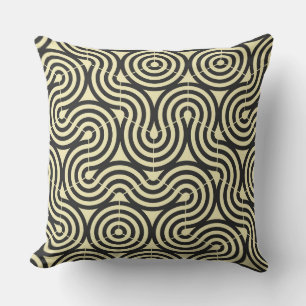 yellow and Grey Geometric Cushion
