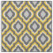 Yellow and Grey Ikat Moroccan