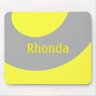 Yellow and Grey Mouse Pad