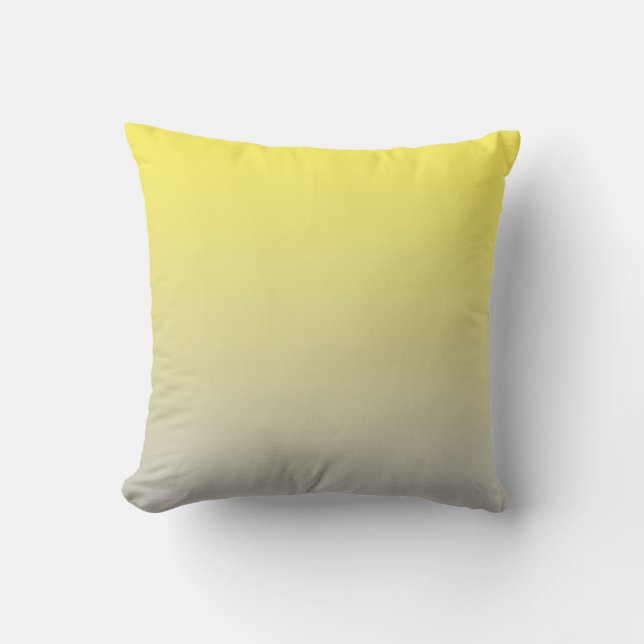 “Yellow And Grey Ombre” Cushion (Front)