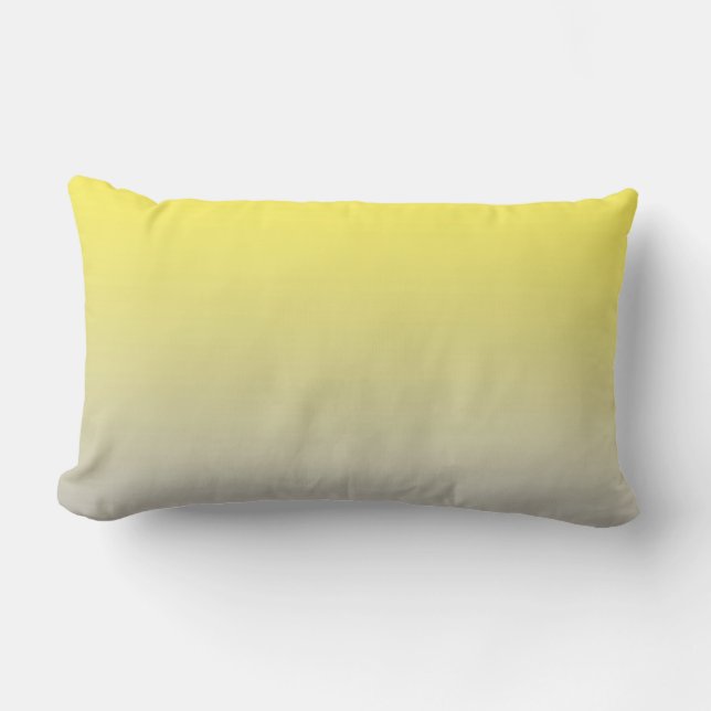 “Yellow And Grey Ombre” Lumbar Cushion (Front)
