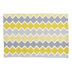 Yellow and Grey Pattern Pillowcase