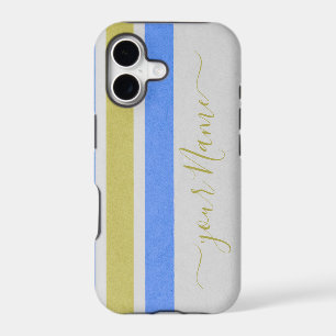 Yellow and grey striped illustration iphone cases