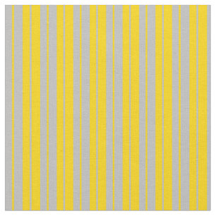 Yellow and Grey Stripes Pattern Fabric
