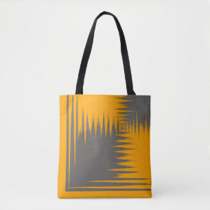 Yellow and Grey Tote Bag