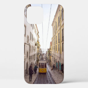 YELLOW AND GREY VEHICLE PASSING ON ROAD iPhone 12 CASE