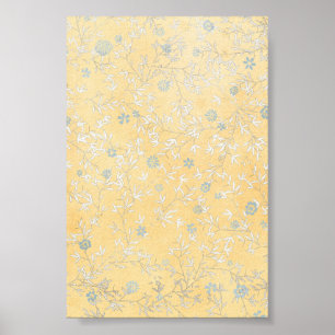yellow and Grey Wildflowers Poster