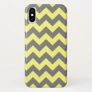Yellow and Grey Zigzag iPhone X Case